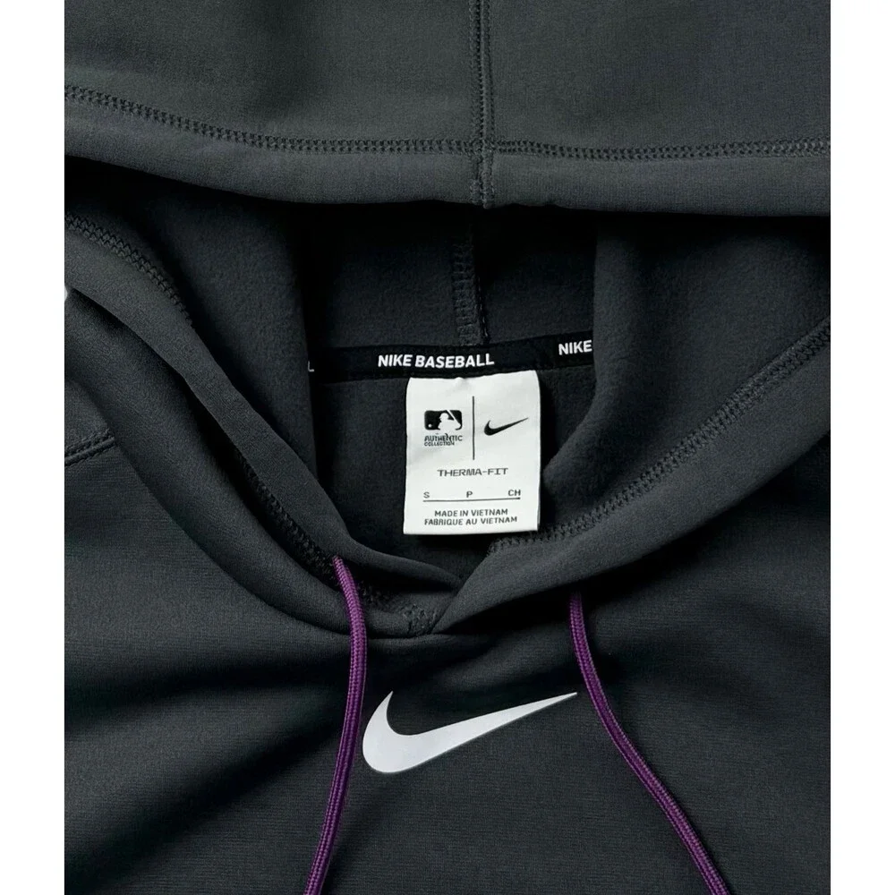New York Mets Hoodie Mens Small Gray MLB Baseball Nike Therma-FIT City Connect